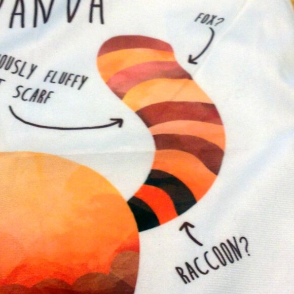 Humorous Red Panda Pillow Cover - Picture 3 of 4